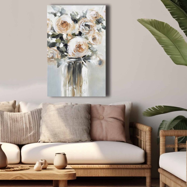 Tablou decorativ canvas Johanna, Wallity, 45x70cm, 100% lemn de pin, 2,8mm grosime