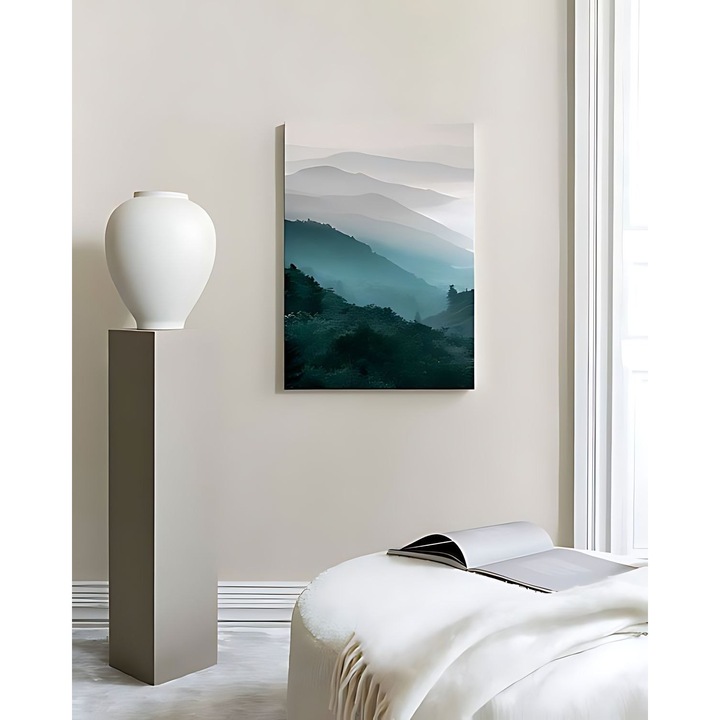 Dekoratív festmény, Wallity, dália, 40x60cm, 3cm vastagság