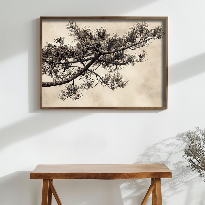 Keretezett díszfestmény, Wallity, 35x47x3,5cm, MDF, fenyőfa