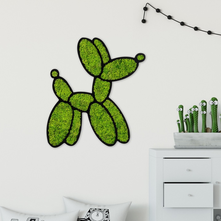 Dekoratív fali kiegészítő Kiera, Wallity, 43x44cm, 100% MDF/moha, vastagság 12mm