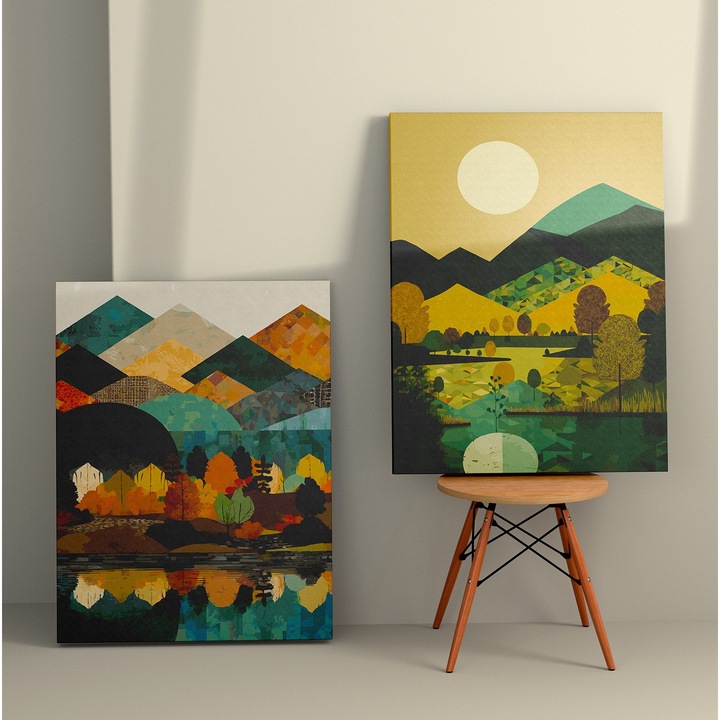 Dekoratív vászonfestmények, Wallity, Santiago, 50x70cm, 2 darabos szett