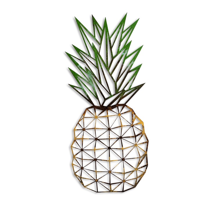 Dekoratív fém kiegészítő, Wallity, 56x24x1,5cm, kézzel festett