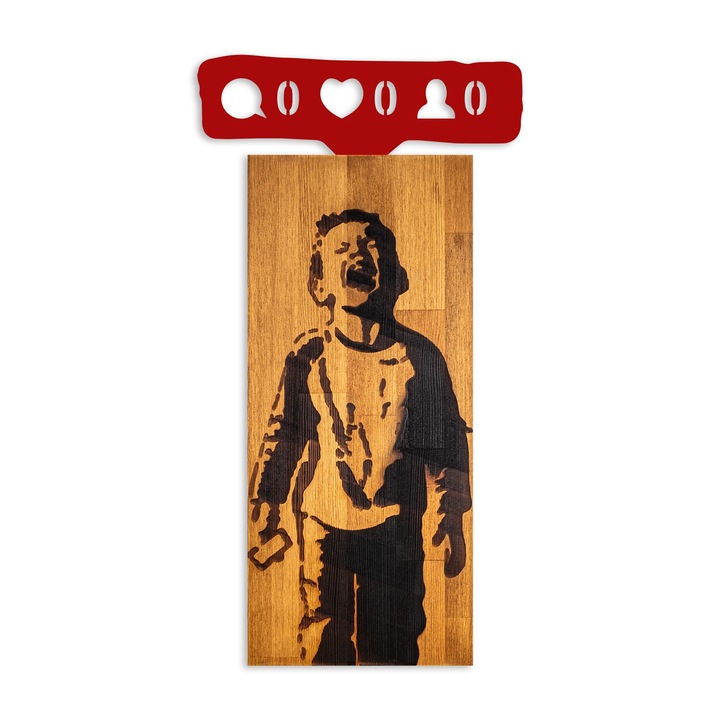 Faldekoráció, fa, Wallity, Milo modell, 36x69x3cm