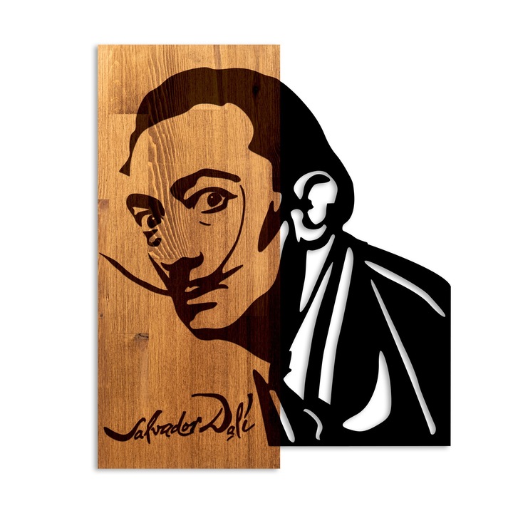 Faldekoráció, Wallity, fa/fém, 48x58x3cm