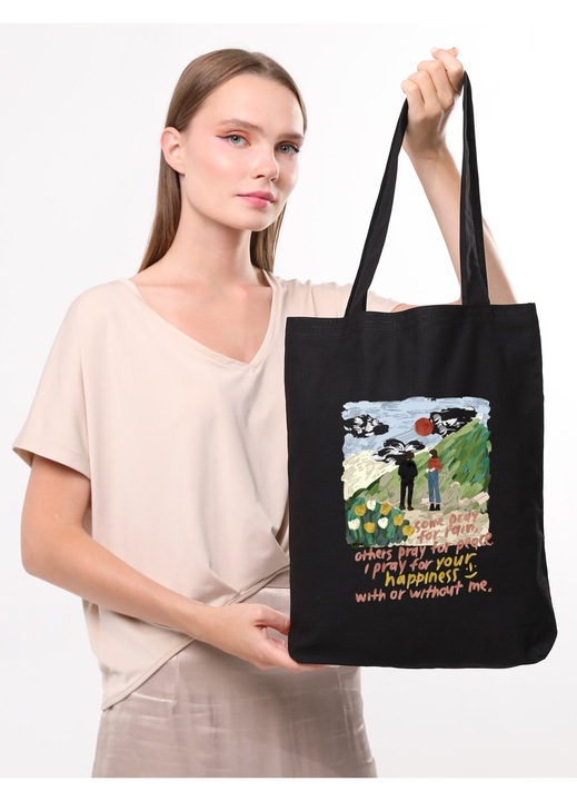 Geanta tote Garbalia, model macie, 100% bumbac, 35x40x8cm