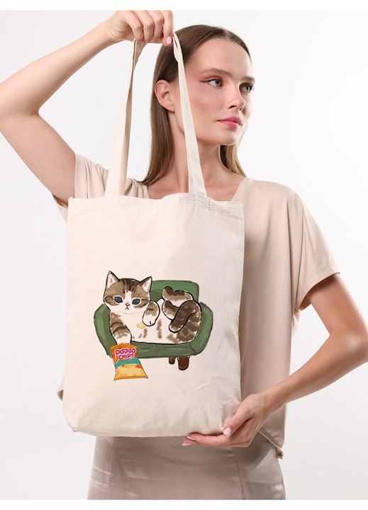 Geanta tote Garbalia Amanda, 100% bumbac, 35x40x8cm