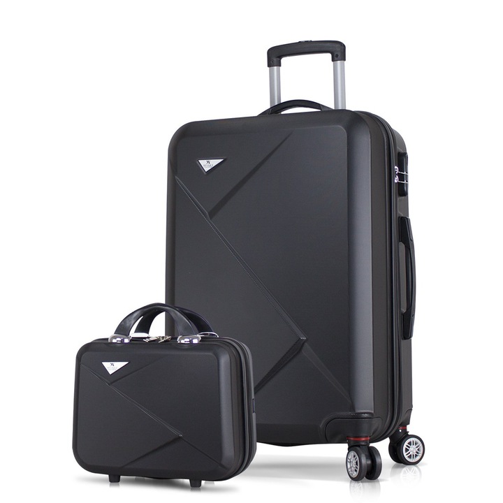 Set troler + geanta de mana Garbalia Terry, Negru