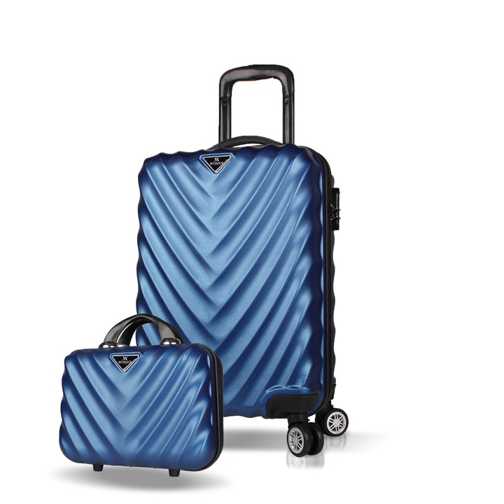 Set valize Garbalia, 2 piese, 58x34x24cm, 37l, 25x30x18cm, 13l, albastru