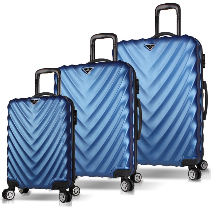 Комплект колички MyValice, 3 части, син, 58x34x24см, 67x43x28см, 76x49x30см