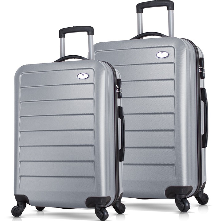 Garbalia gurulós kocsi szett, 2 darabos, 70 l és 100 l, 66x43x27cm és 76x50x30cm, többszínű