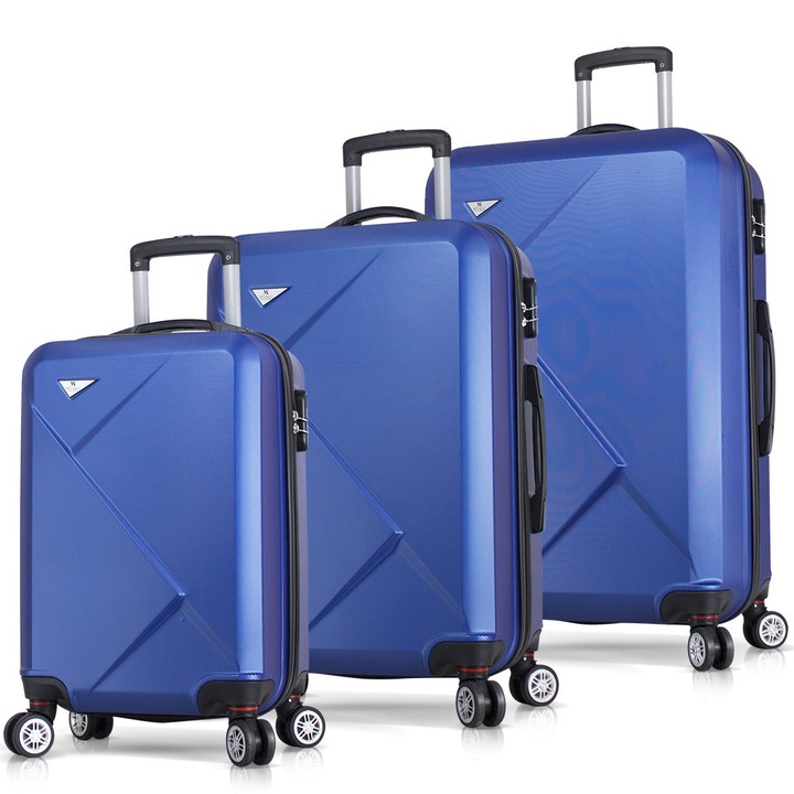 Комплект колички (3 части), Garbalia, размери: 57x33x24см, 67x43x28см, 76x48x30см, общ капацитет 207л, многоцветни