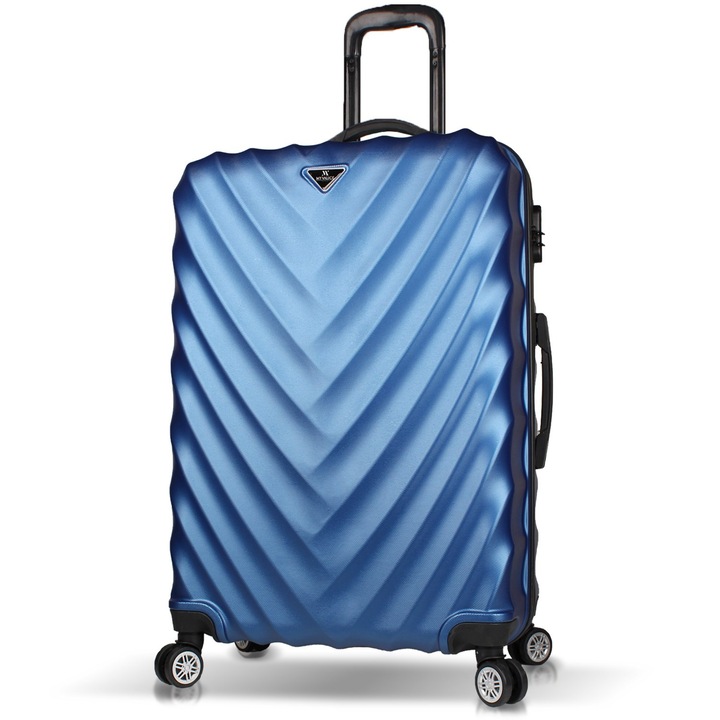 Valiza Garbalia 0595, 100% ABS, 4 roti multidirectionale, 76x49x30cm, capacitate 100l