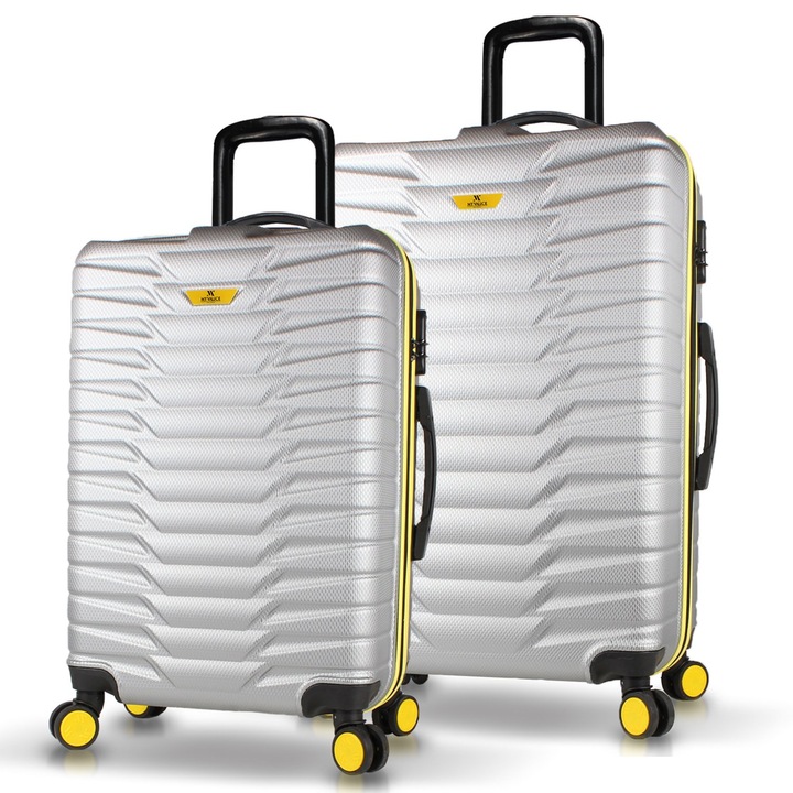 2 db-os zsúrkocsi szett, Myvalice, 75x47x30cm/65x41x27cm, ezüst