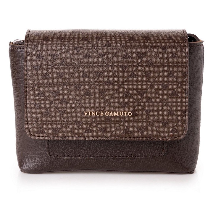 Vince Camuto női táska, bőr/poliészter, 20x5x15cm, barna
