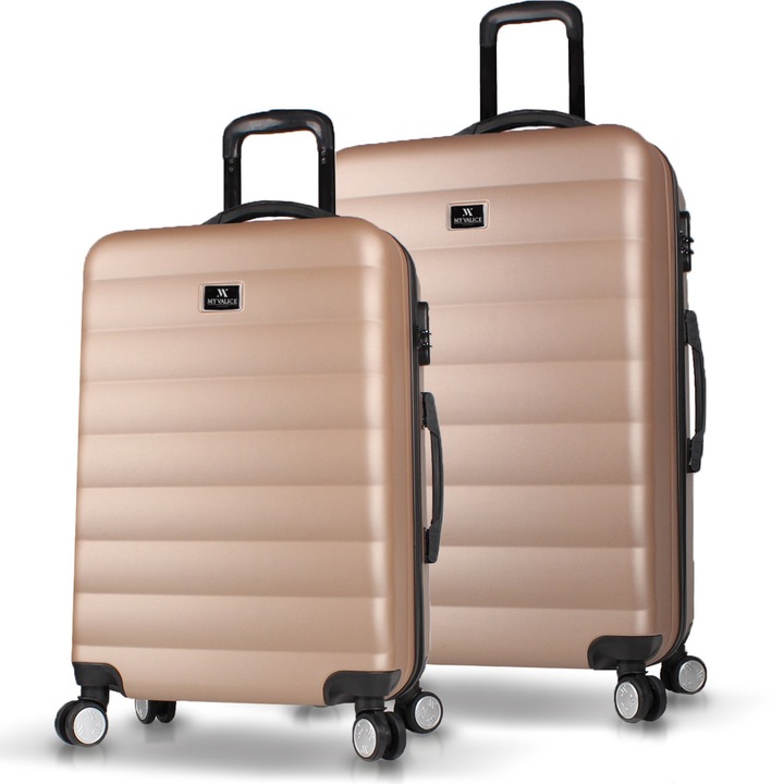 2 darabos zsúrkocsi szett, Myvalice 0774, 76x48x30cm/65x42x28cm, bézs