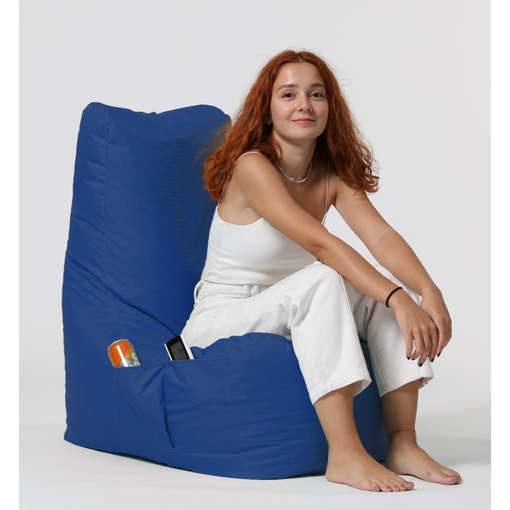 Fotel, Woody Fashion, 9257-es modell, kék, 60x90x35cm, teherbírás 200kg