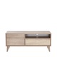 Woody Fashion TV állvány, Tvr-311-Tt-1 modell, 120x50x40cm, polcokkal, falra szerelhető