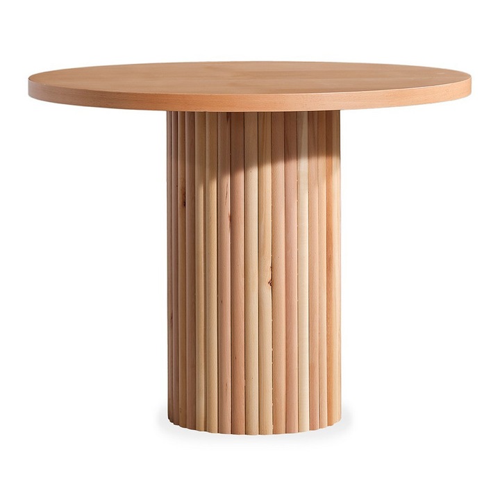 Трапезна маса Woody Fashion, модел Lova, естествено буково дърво, 100x100 см, височина 77 см