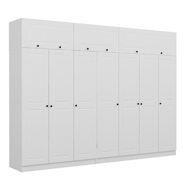 Sifonier Woody Fashion, PAL, alb, 315x235x52cm