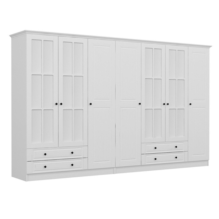 Sifonier Woody Fashion, PAL, alb, 315x210x52cm