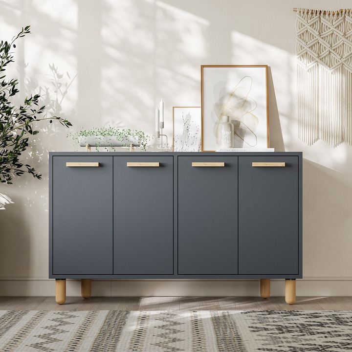 Comoda, Woody Fashion, Venedik, antracit, 120x73,6x29,6cm