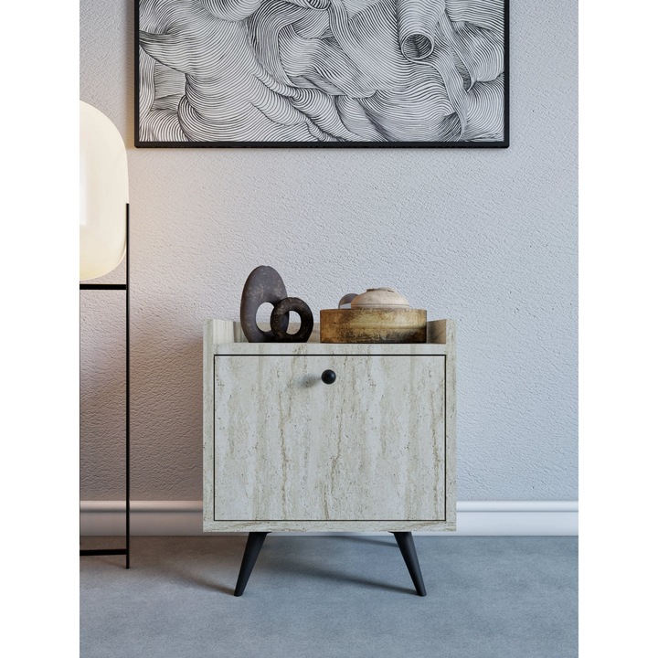 Noptiera Woody Fashion dopo melamina, 50x55x40cm