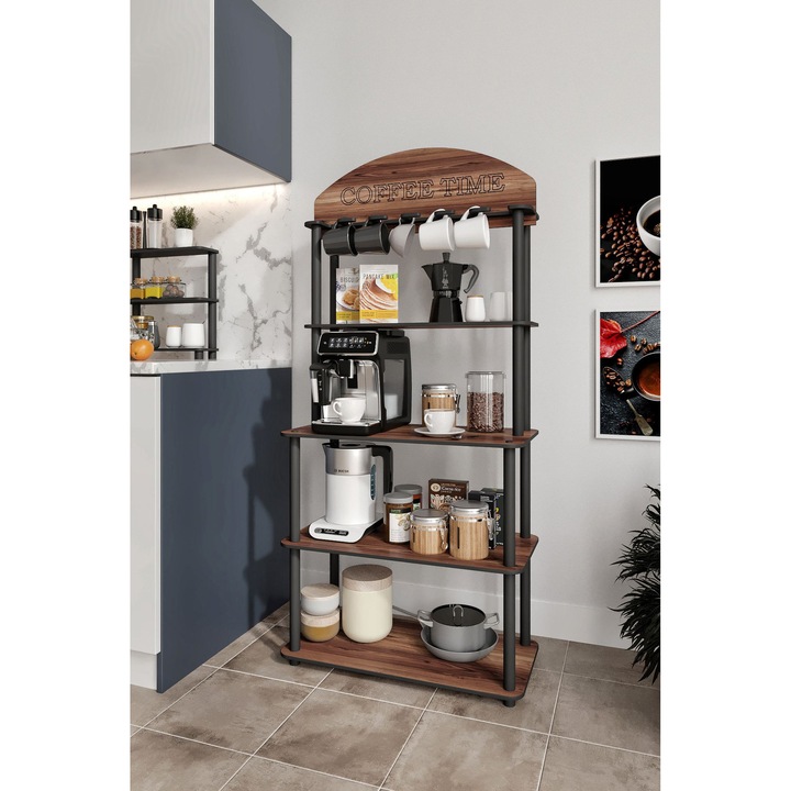 Mese cafea, Woody Fashion, 34x69x140cm, nuc, picioare din lemn