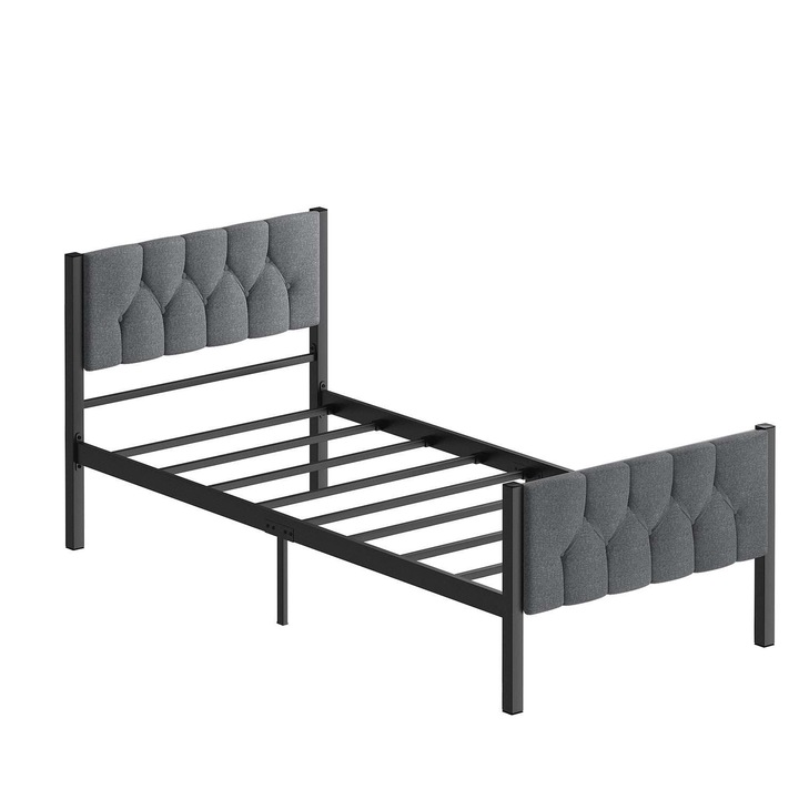 Pat metalic, Woody Fashion, 100x200cm, negru/gri