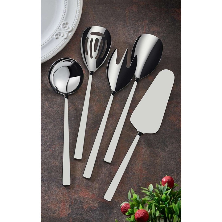 Set 5 piese pentru servire Hermia Concept inox 20x6cm