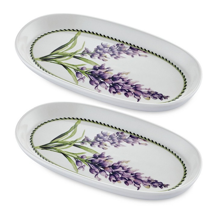 Set platouri de bucatarie, Hermia Concept, 26x14x2cm, 100% ceramica, 2 piese