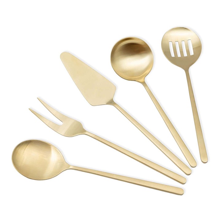 Set pentru servire 5 piese, Hermia Concept, otel inoxidabil, 3mm, 23,6cm-28cm