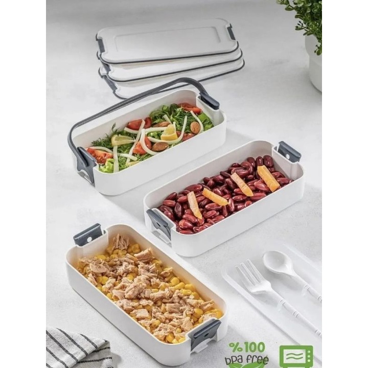 Élelmiszerdoboz, Hermia Concept, PZR-014, 100% műanyag, 13x18x9cm