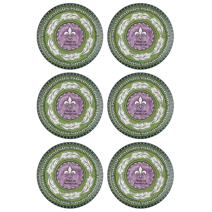 Set farfurii din ceramica, Hermia Concept, 6 piese, 26x26x2cm