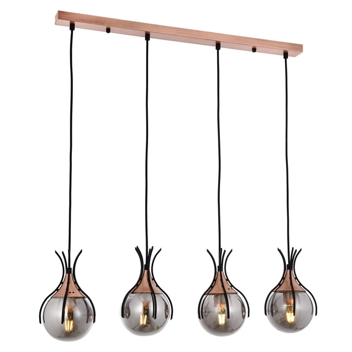 Pendul Opviq AV-1766-4Y-BSY, metal, 4 x E27, 80cm, IP20