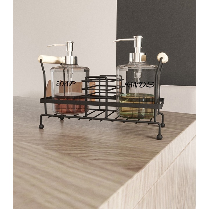 Szappanadagoló, Color Cotton, 24x11x24cm, fém, 2,5-5mm