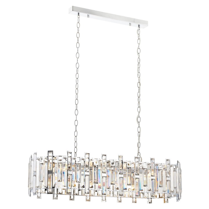 Полилей Opviq AV-4307, 13xE14, Макс. 40W, Метал, Кристален капак, 105x90x30см