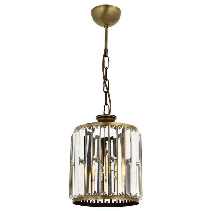 Lustra Opviq AV-1667-1E, metal+cristal, 65cm x 20cm, soclu E27, IP20