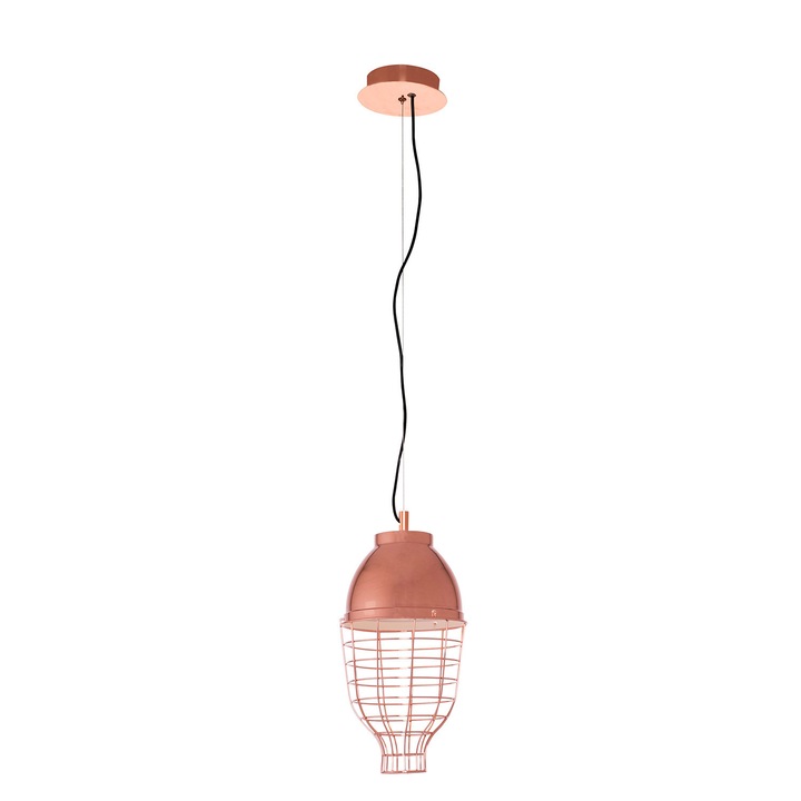 Pendul Opviq, metal, 120cm, LED 1x7W, auriu rose
