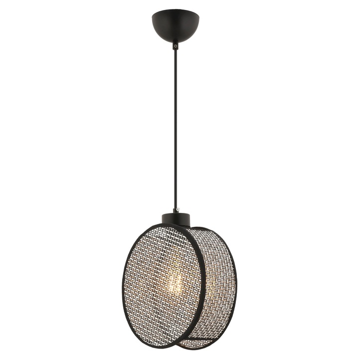 Полилей Opviq, метал/памук, сив/черен, 24x9x65см, E27