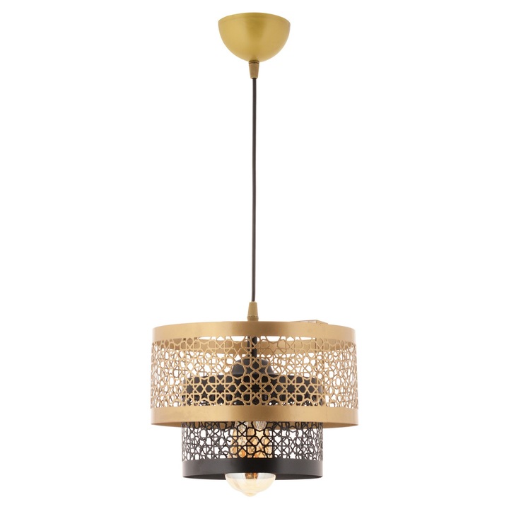 Candelabru Harold - negru, auriu, Opviq 5361, Corp metalic