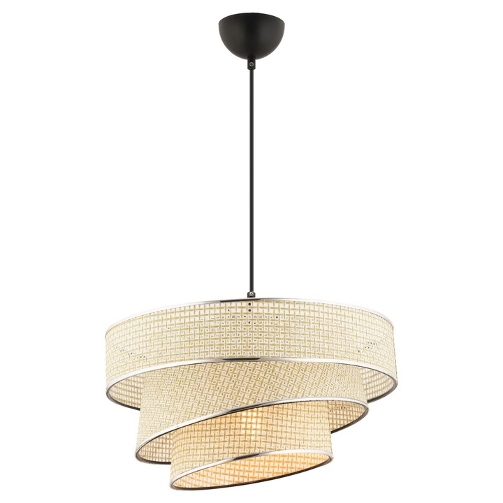 Candelabru couper hazeran - crem, argintiu, Opviq 5326, Corp metalic