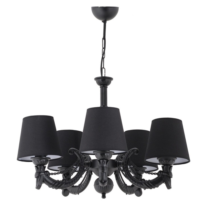 Lant candelabru Fiona - negru, Opviq 5397, Corp metalic