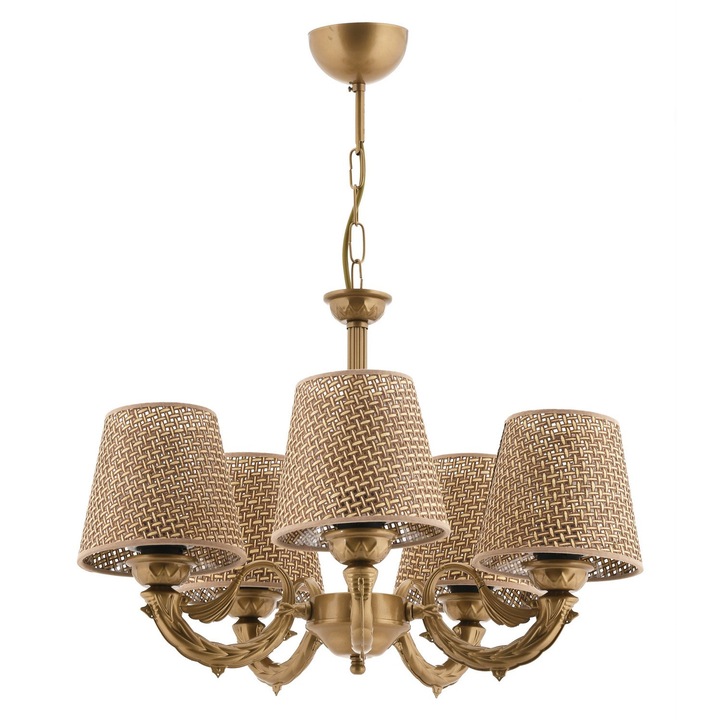 Candelabru Fiona Hazeran - auriu, Opviq 5394, Corp metalic