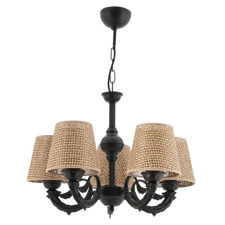 Candelabru Opviq Fiona Hazeran natural negru 55x65cm