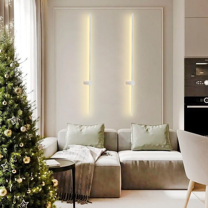 Opviq fali lámpa l1176, fehér, 1 x 24W LED, 121x10x6cm