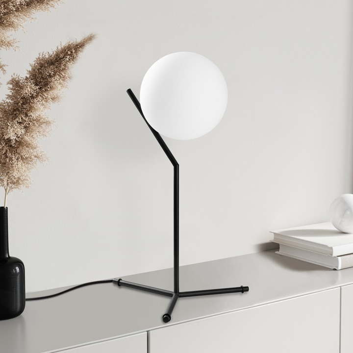 Veioza Opviq 14160 metal negru 35x30x52cm