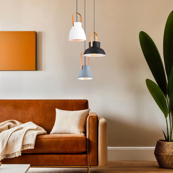 Lustra, Opviq, metal, 40x120cm, 3 x E27, multicolor