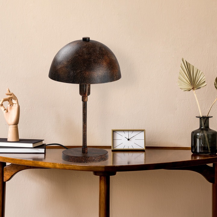 Veioza Opviq 14801 metal, neagra, 20x20x35cm