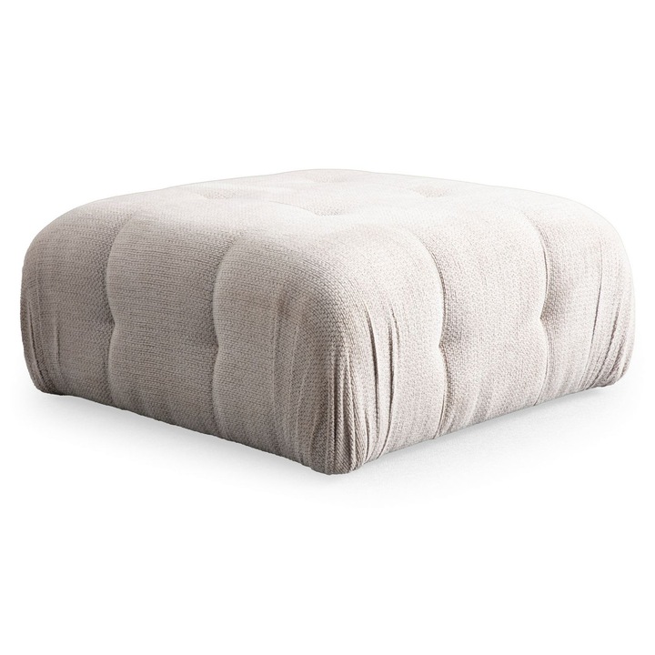 Taburet, Atelier Del Sofa, Tuffet amaris, gri deschis, 100x100x42cm