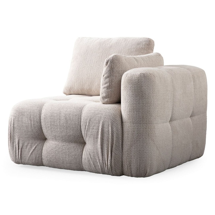 Fotel, amaris 1r - bézs, Atelier Del Sofa 5819, bükkfa / farostlemez / poliészter, 100x100 cm